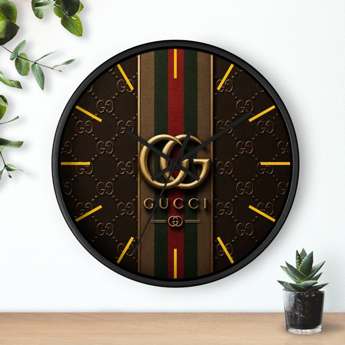 GG luxury brand wall Clock