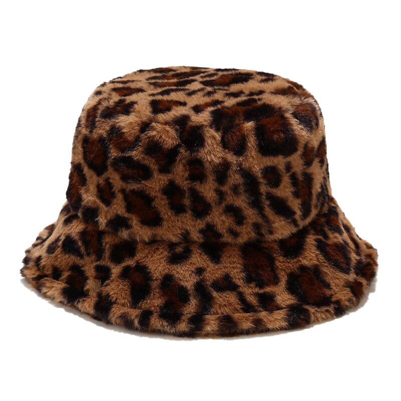 Autumn Winter Camouflage Faux Fur Bucket Hats Women Girl Fashion Warm Soft Velvet Fluffy Fisherman Hat Ladies Outdoor Panama