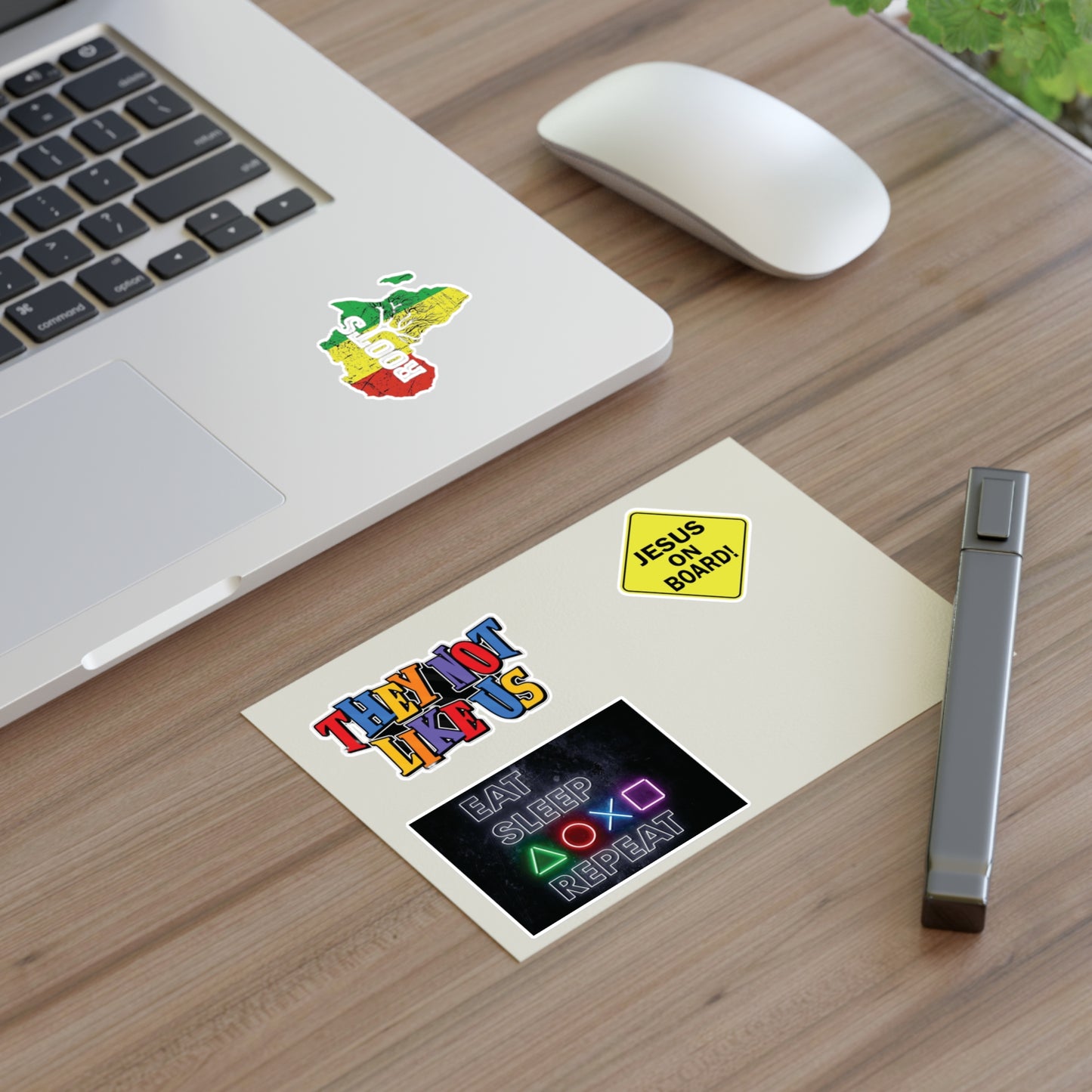 Sticker Sheet Pack — Retro Gaming, Rasta Roots, Christian 'Jesus On Board' & 'They Not Like Us' Designs