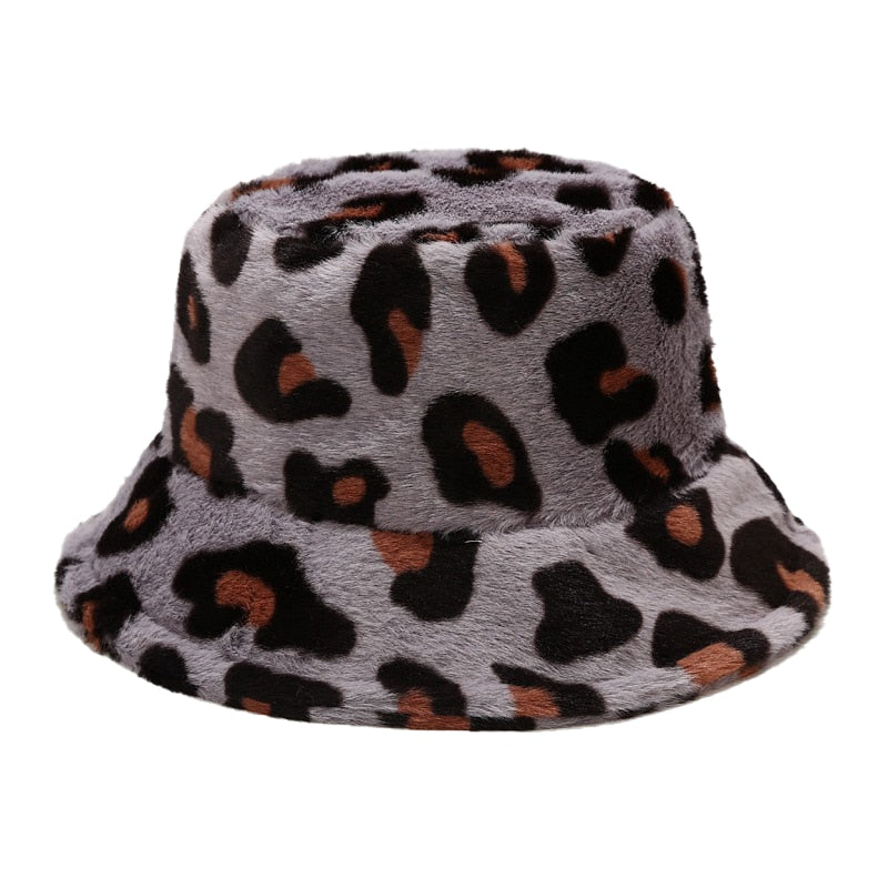 Autumn Winter Camouflage Faux Fur Bucket Hats Women Girl Fashion Warm Soft Velvet Fluffy Fisherman Hat Ladies Outdoor Panama