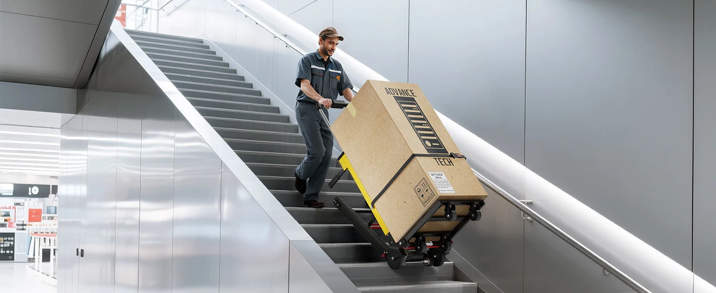 Electric Stair Climbing Hand Dolly Cart for Moving 400lbs Capacity Heavy Duty Folding Stair Climber