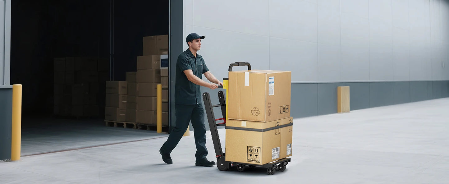 Electric Stair Climbing Hand Dolly Cart for Moving 400lbs Capacity Heavy Duty Folding Stair Climber