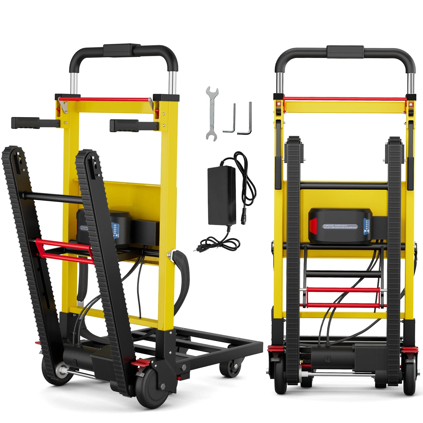 Electric Stair Climbing Hand Dolly Cart for Moving 400lbs Capacity Heavy Duty Folding Stair Climber