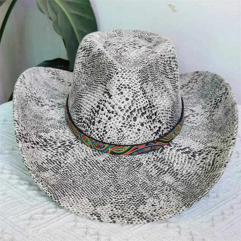 Faux Leather Western Cowboy Hats Men Women retro cowboy hats big brim cowgirl hat knight hat men. Australian