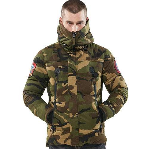 Hot Sale Winter Jacket Men Thicken Cotton Camouflage Parka Hiphop Chaquetas Hombre Mens Casual Streetwear Outerwear Hooded Coats