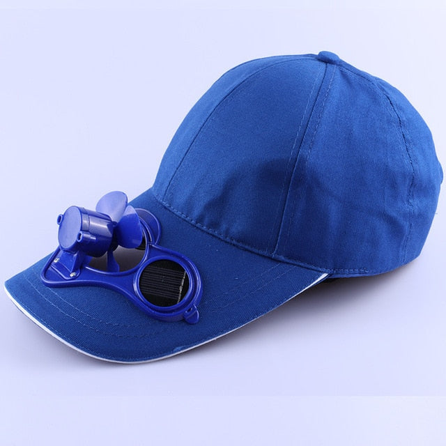 Men Women Solar Power Sun Baseball Hats With Cooling Fan Summer Boys Girls Funny Caps Camping Traveling