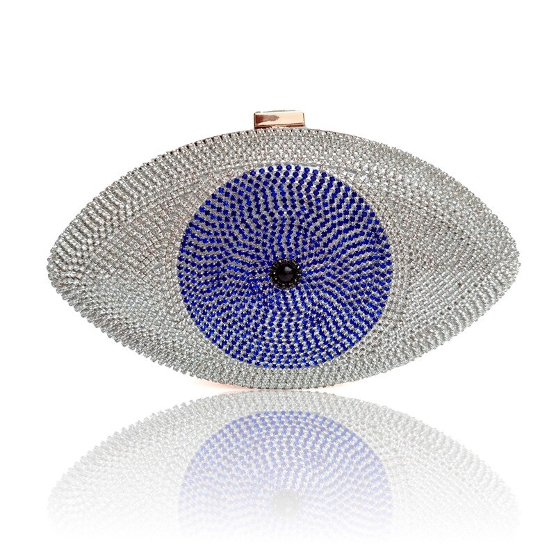 The Evil Eye Crystal Purse Women Evening Bag Gold Silver Black Party Clutch Bag Lady Minaudiere Banquet Pochette Handbag