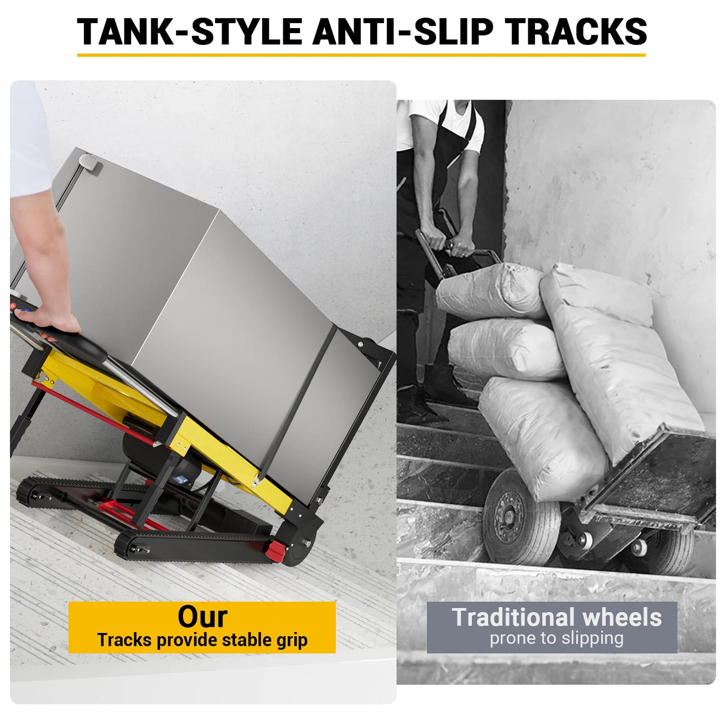 Electric Stair Climbing Hand Dolly Cart for Moving 400lbs Capacity Heavy Duty Folding Stair Climber