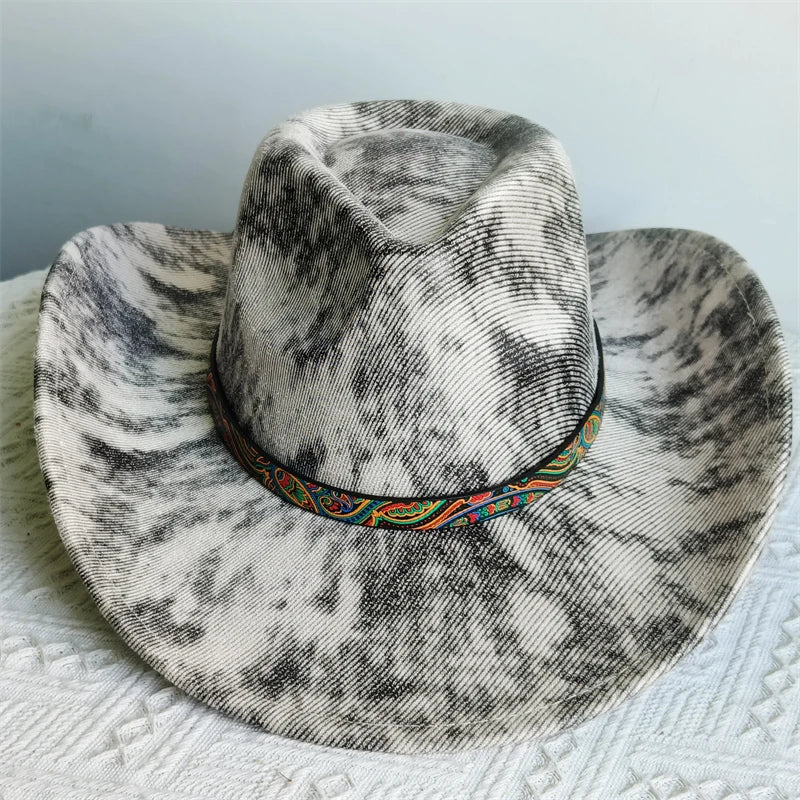 Faux Leather Western Cowboy Hats Men Women retro cowboy hats big brim cowgirl hat knight hat men. Australian