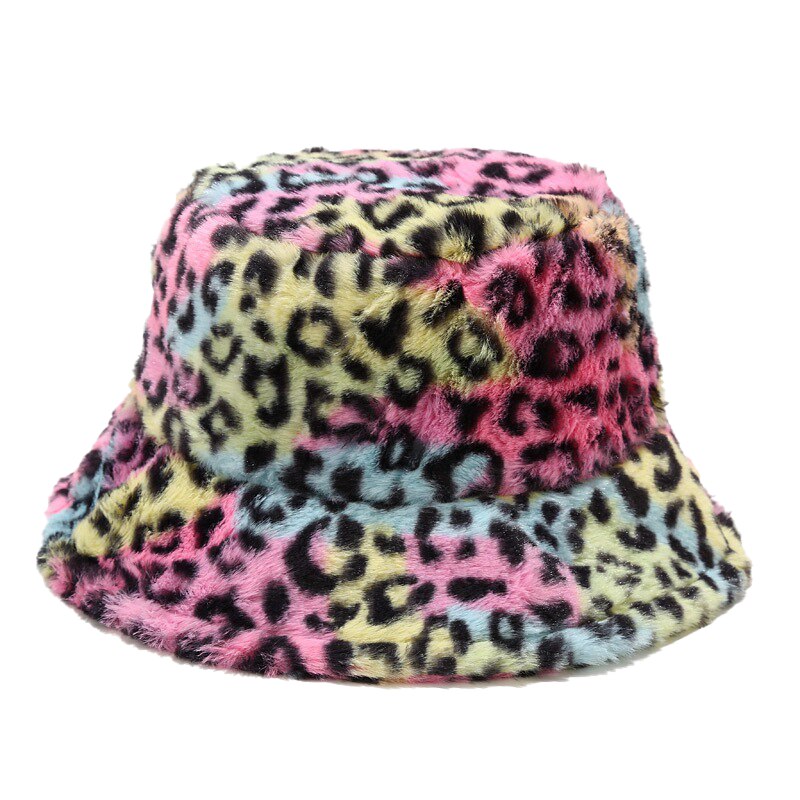 Autumn Winter Camouflage Faux Fur Bucket Hats Women Girl Fashion Warm Soft Velvet Fluffy Fisherman Hat Ladies Outdoor Panama