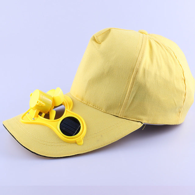 Men Women Solar Power Sun Baseball Hats With Cooling Fan Summer Boys Girls Funny Caps Camping Traveling