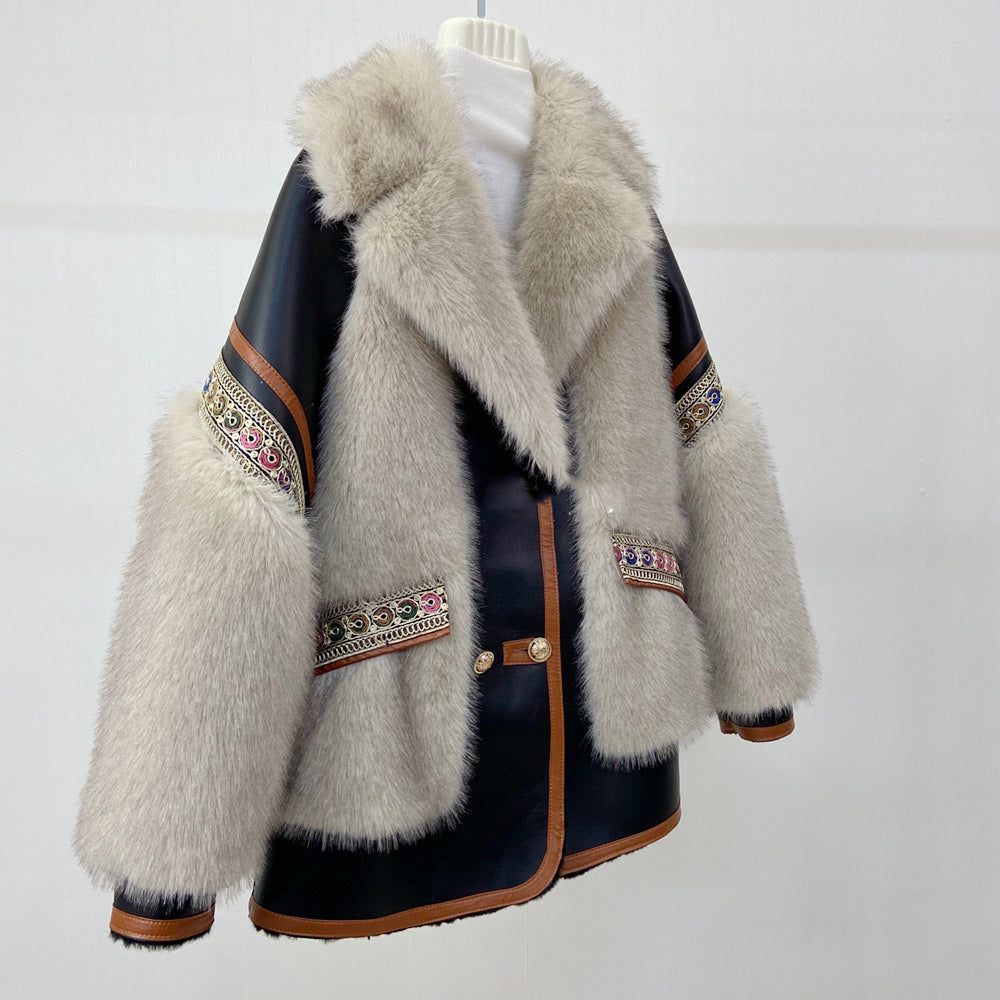 Faux fur jacket Women's temperament jacket