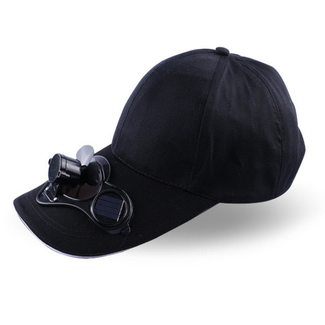 Men Women Solar Power Sun Baseball Hats With Cooling Fan Summer Boys Girls Funny Caps Camping Traveling