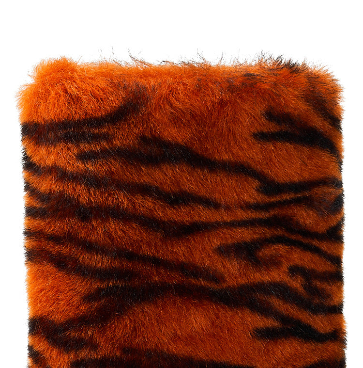 Women's Shoes New Brand Qulaity Autumn Winter Warm Mid Calf Boots Sexy High Heels Pointed toe Brown Dress Party