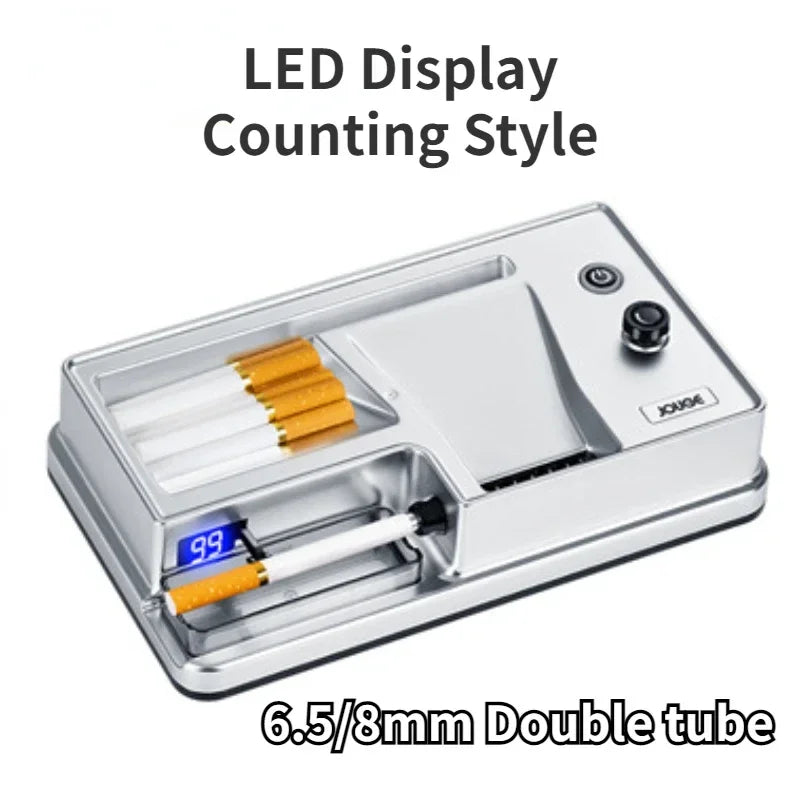 New 3-in-1 Auto Cigarette Rolling Machine – Electric, Smart Sensing, 6.5/8mm Tubes.