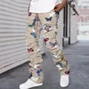 Street Style European and American Large Loose Printed Men's Casual Straight Trousers