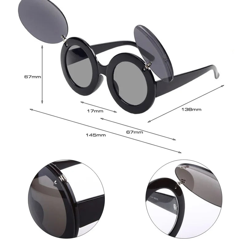Classic Chic Popular Lady Flip Sunglasses Women
