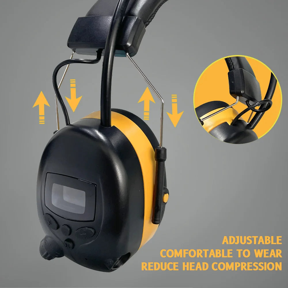 NEW Ear Protector with Bluetooth Hearing Protection FM Radio Headphones Noise Reduction Safety Earmuffs Headset for Music