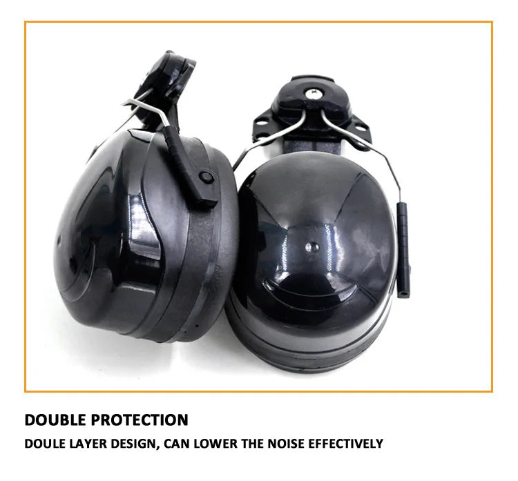 Anti-noise On-Helmet Earmuffs Ear Protector For Safety Helmet Cap Use Factory Construction Work Safety Hearing Protection
