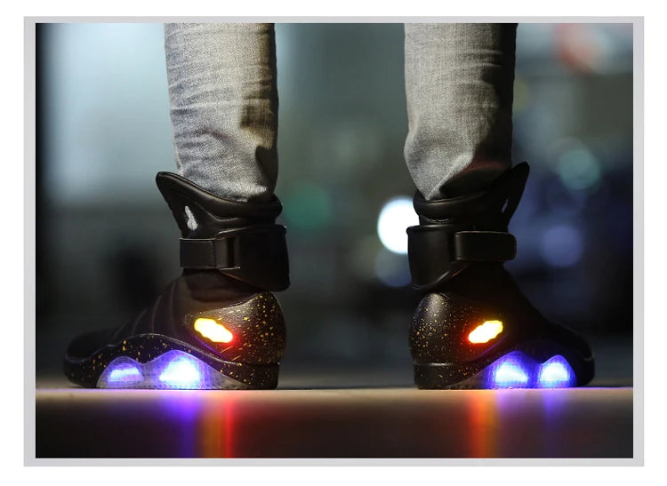 Skateboarding Shoes New Led Boots for Men,Women,Boys and Girls USB Rechargeable Glowing Shoes Man Party Shoes Cool Soldier Boots