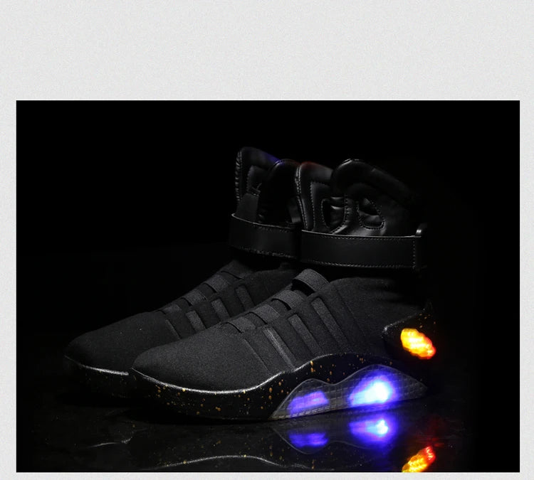 Skateboarding Shoes New Led Boots for Men,Women,Boys and Girls USB Rechargeable Glowing Shoes Man Party Shoes Cool Soldier Boots