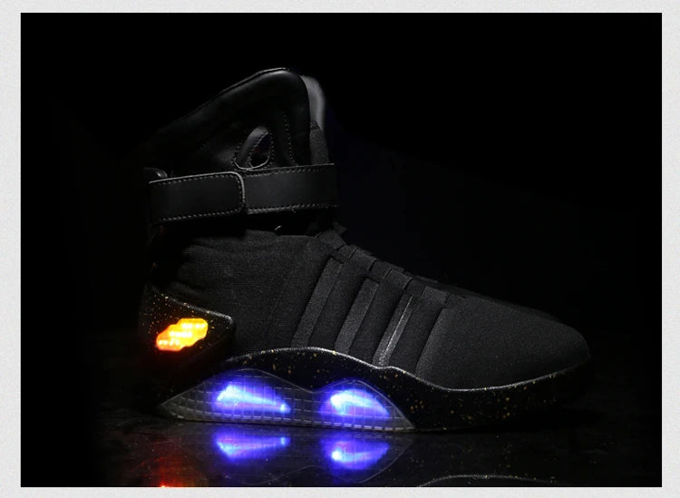 Skateboarding Shoes New Led Boots for Men,Women,Boys and Girls USB Rechargeable Glowing Shoes Man Party Shoes Cool Soldier Boots