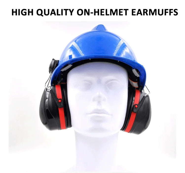 Anti-noise On-Helmet Earmuffs Ear Protector For Safety Helmet Cap Use Factory Construction Work Safety Hearing Protection