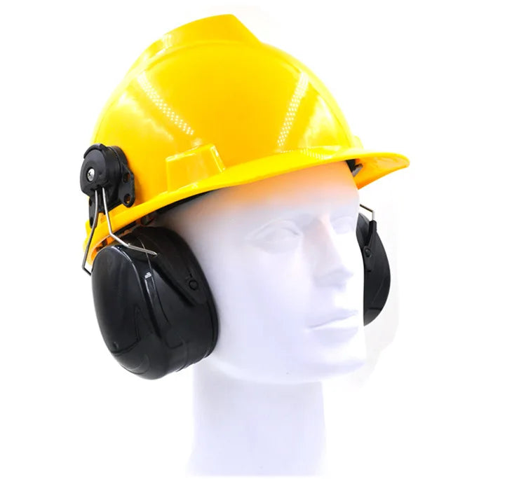 Anti-noise On-Helmet Earmuffs Ear Protector For Safety Helmet Cap Use Factory Construction Work Safety Hearing Protection