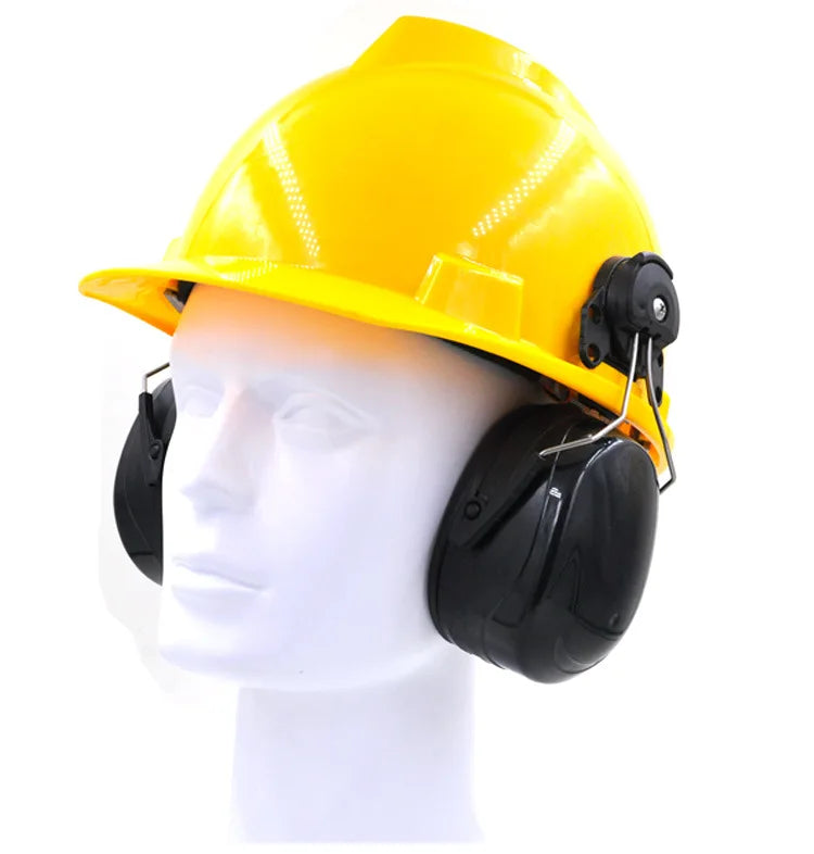 Anti-noise On-Helmet Earmuffs Ear Protector For Safety Helmet Cap Use Factory Construction Work Safety Hearing Protection
