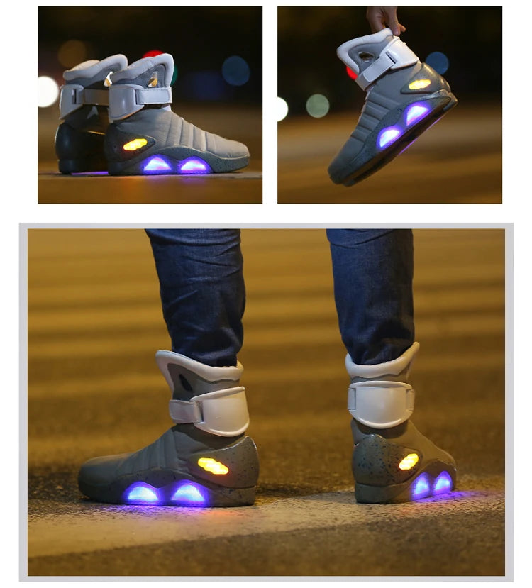Skateboarding Shoes New Led Boots for Men,Women,Boys and Girls USB Rechargeable Glowing Shoes Man Party Shoes Cool Soldier Boots