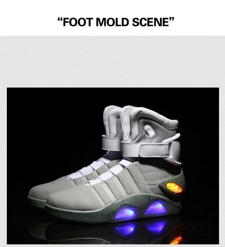 Skateboarding Shoes New Led Boots for Men,Women,Boys and Girls USB Rechargeable Glowing Shoes Man Party Shoes Cool Soldier Boots