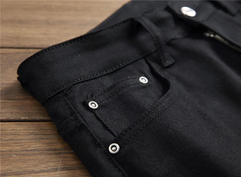 High Street Mens Jeans Night Club Hip Hop Denim Jeans for Men