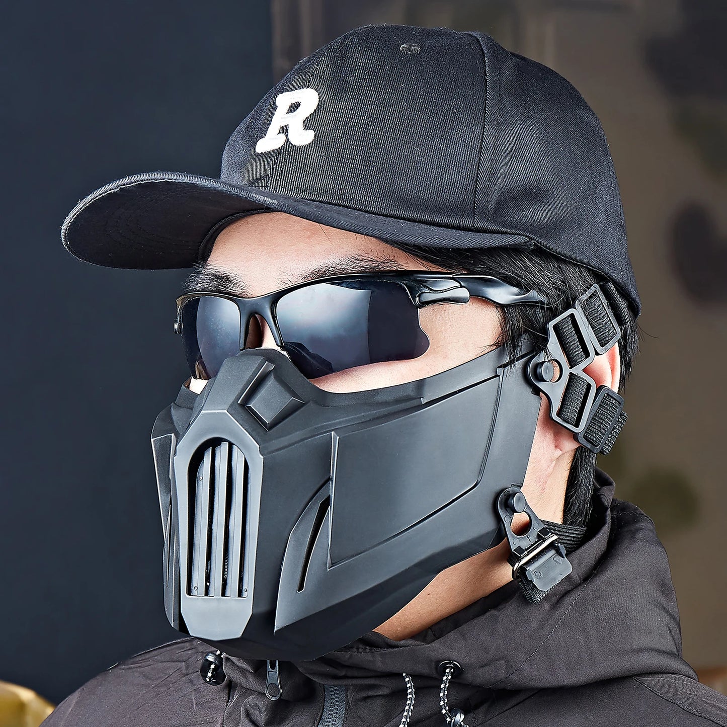 Adjustable Strap Mouth Protect CS Sports Safety Protective Equipment Tactical Half Face Mask