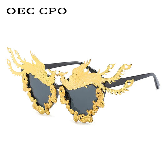 New Fashion Dragon And Phoenix Sunglasses women's ladies