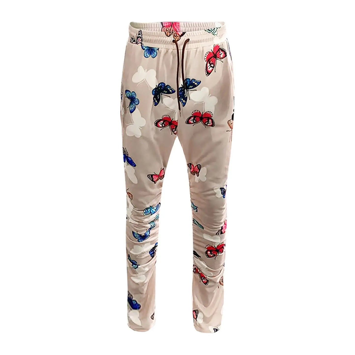 Street Style European and American Large Loose Printed Men's Casual Straight Trousers