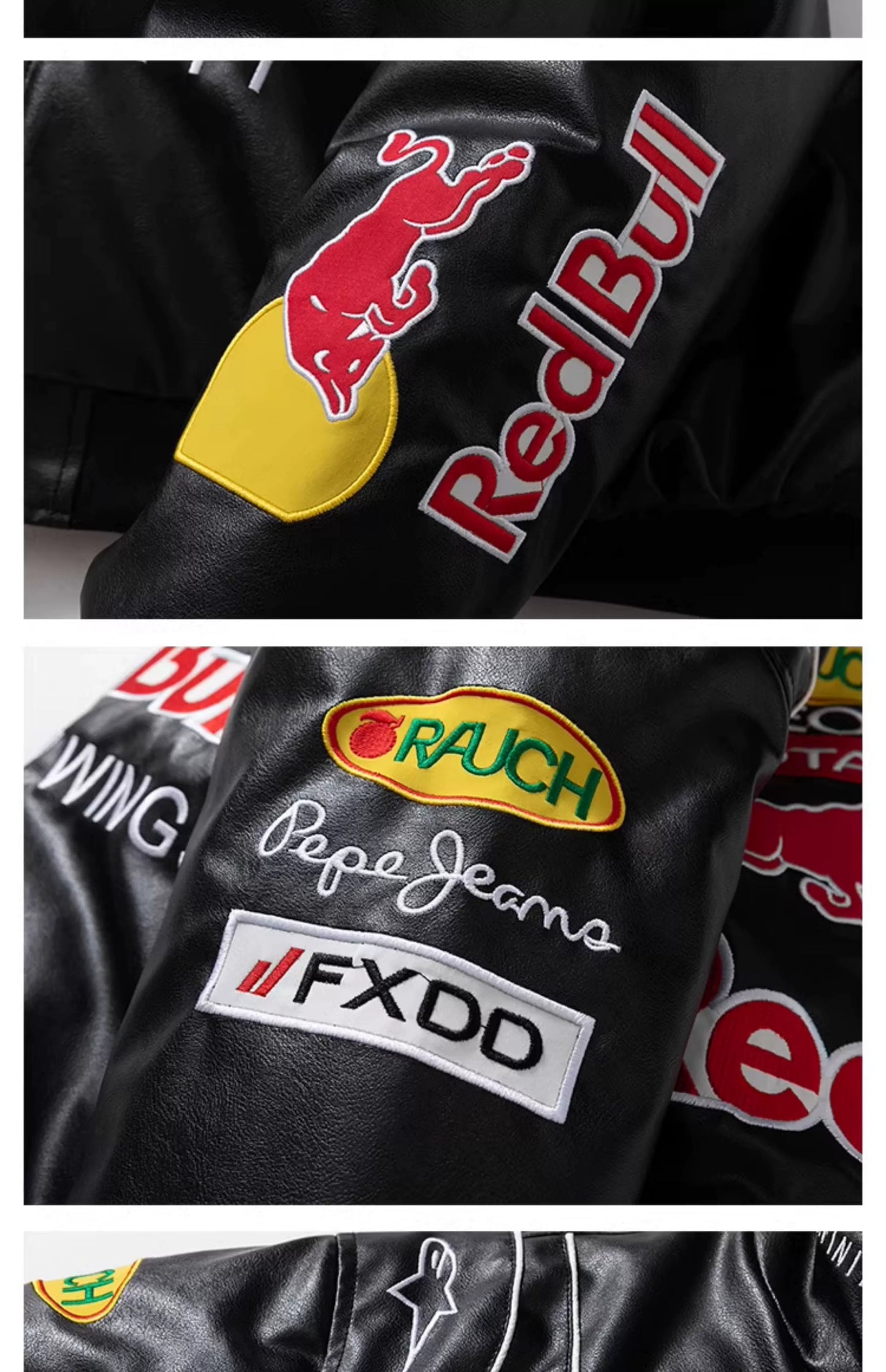 American Retro Racing Suit Motorcycle Cotton Jacket Fall and Winter Motorcycle Cycling Clothing Embroider Pilot Jacket Men's and Women's Coats