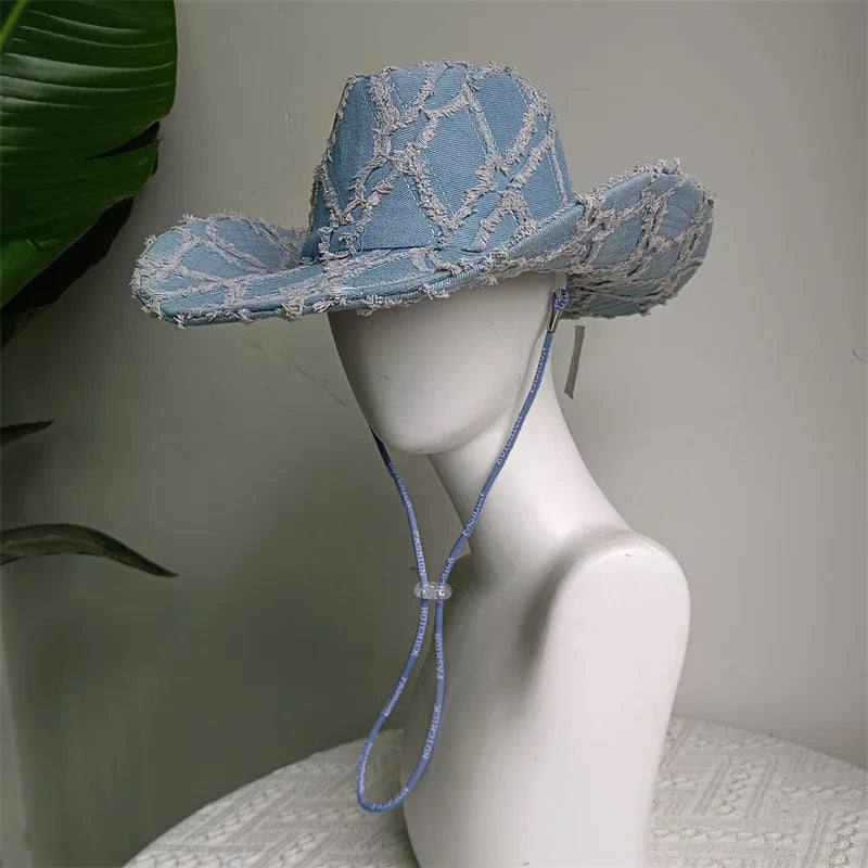 Western ethnic style cowboy hat tassel cowboy series fashion unisex jazz with heart shape decoration western cowboy hat