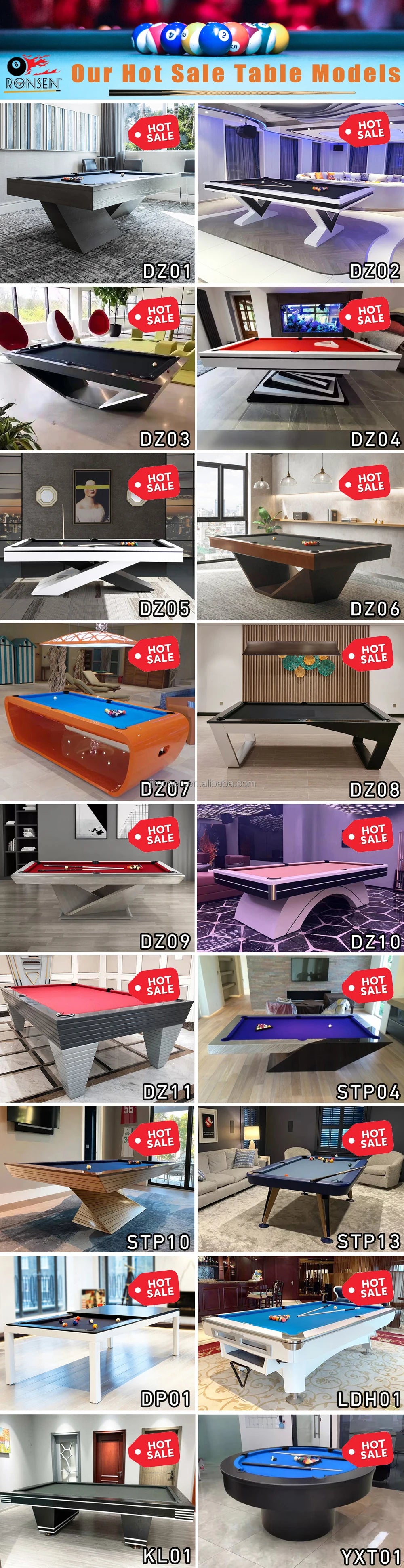 Superior quality luxury design 9ft 8ft 7ft size pool table billiards with free accessories kit and quality felt