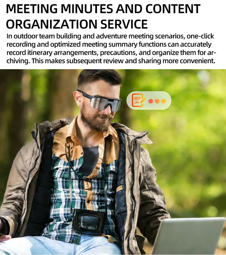 2026-27 New 1200P Camera Smart Goggles/ shades. Men 8MP Pixel Anti-shake Video ChatGPT Translation Dual Mic Audio