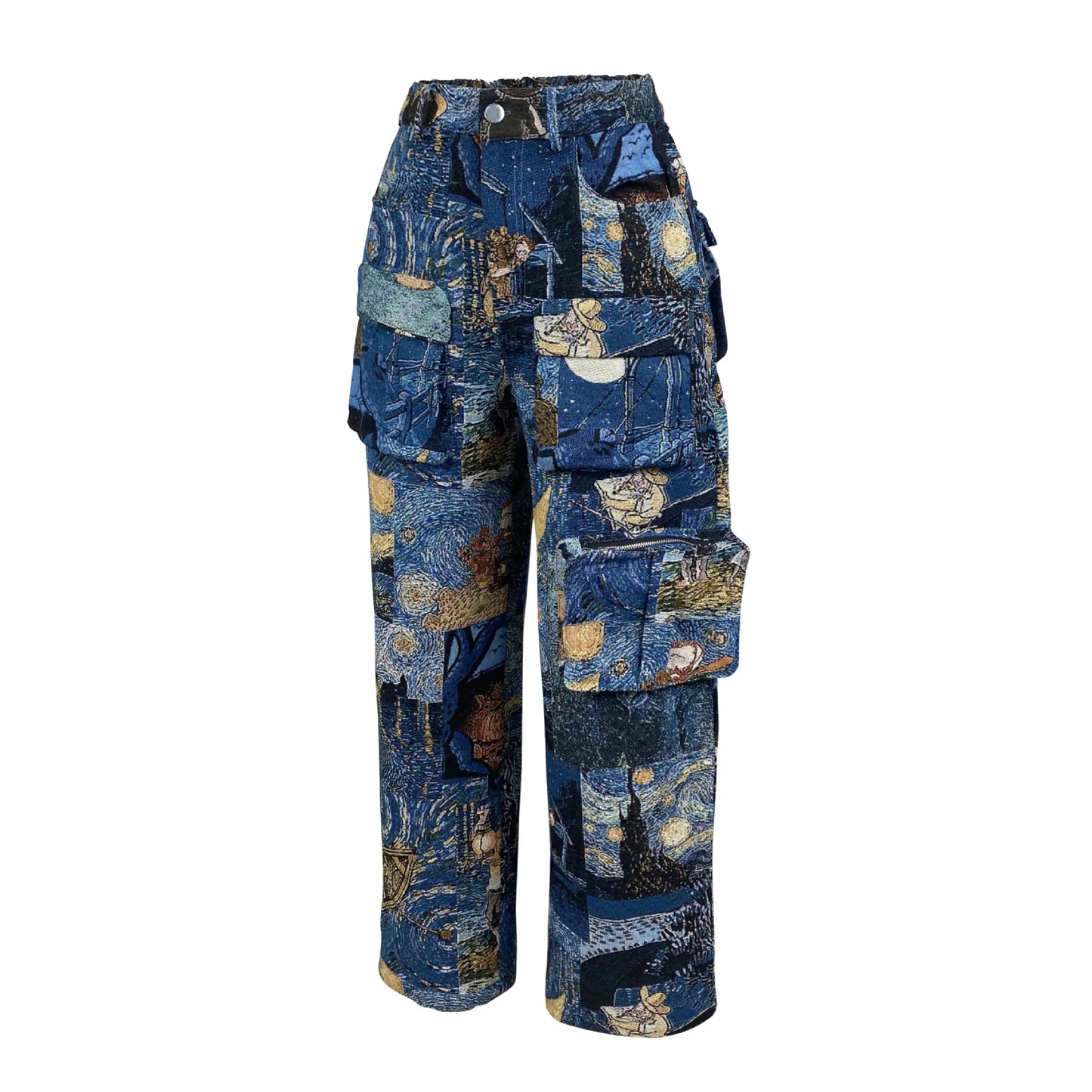 YAYA Vintage Wide Leg Jogger Pants Streetwear Cargo Active HipHop Sweatpants