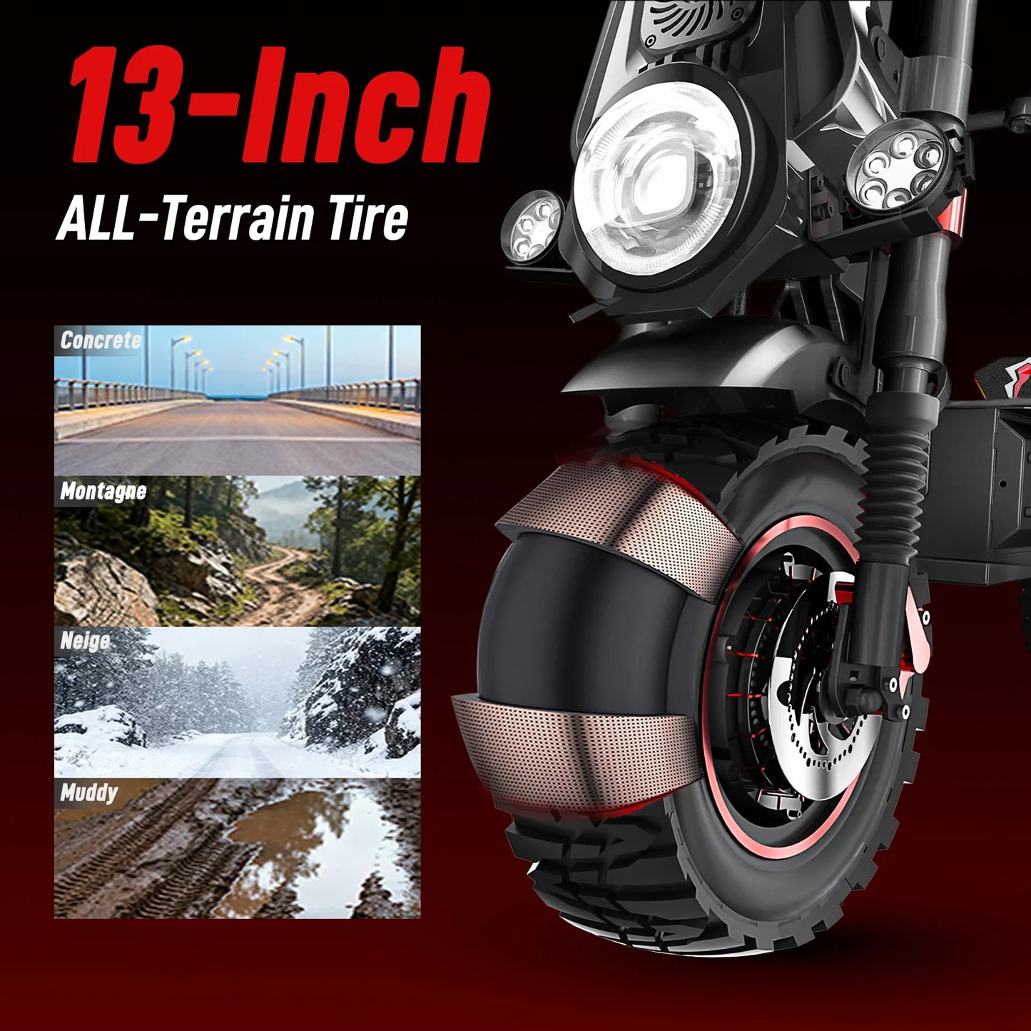 10000W Dual Motor Off Road Electric Scooter for Adults with 55 MPH speed 75 Miles Range