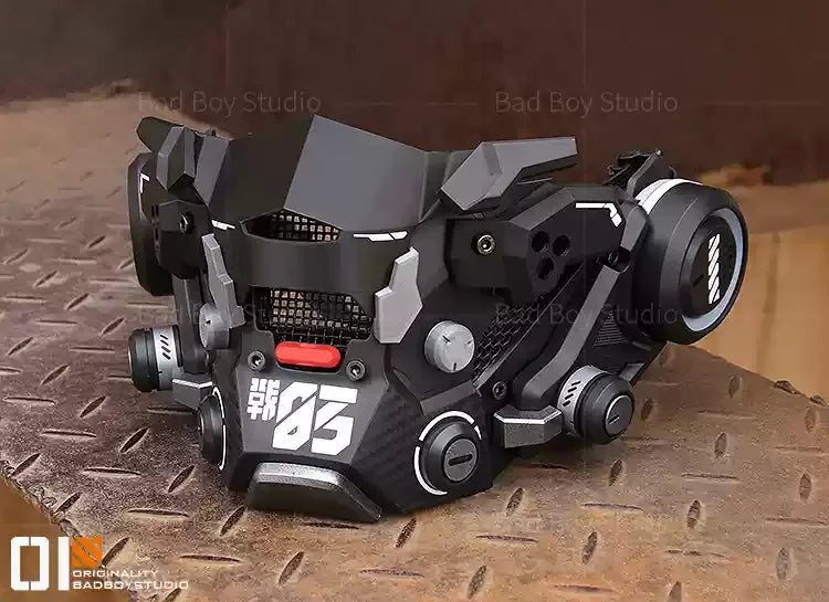 Sci Fi Mech Half Face Mask Mechwarrior Mask Shooting tactical Mask