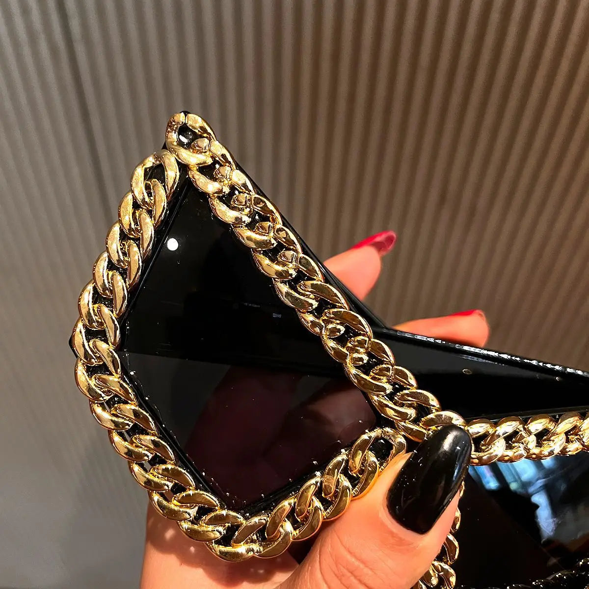 Luxury Cat Eye Chain Sunglasses for Women