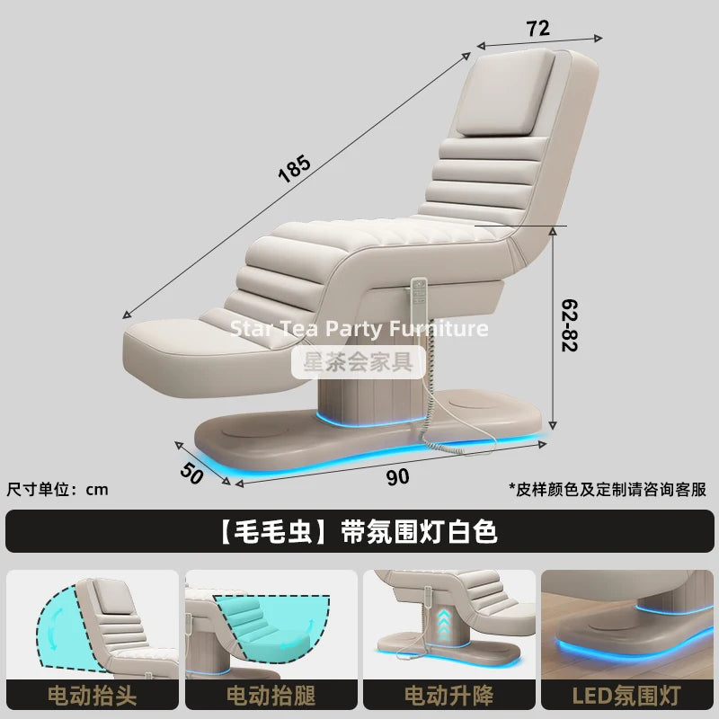 Luxury Electric Massage Bed Ergonomic Comfortable Modern Upholstered Design Massage Électrique Salon Furniture