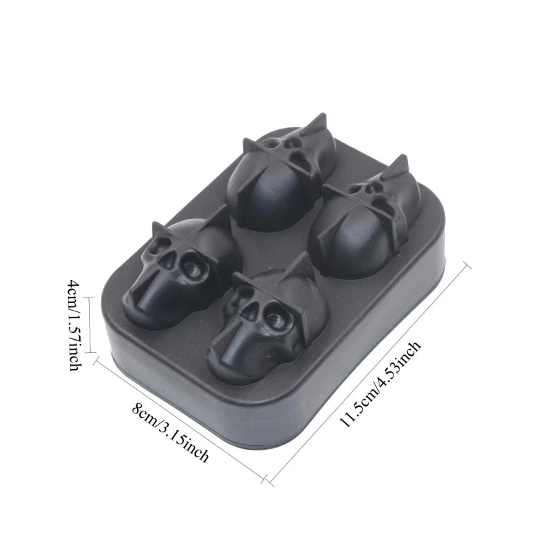 10 Grid Skull mold for Ice Cube, Chocolate Candy and Ice Cream