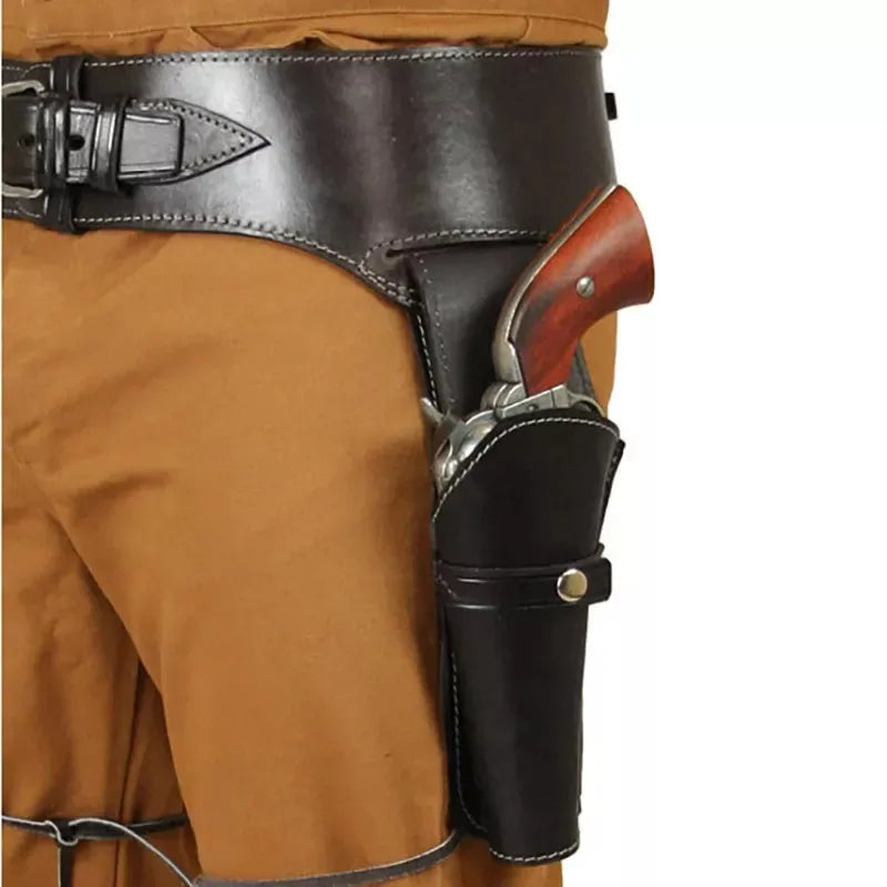 Old Wild West Western Revolver Holster Cowboy Gunslinger Accessory Gun Belt Pistol Holder Bag Cover