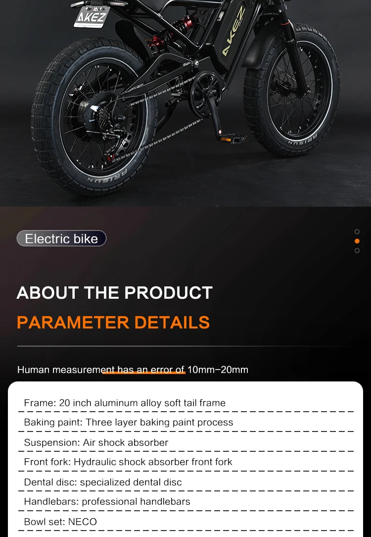 STLF Practical Electric Mountain Fatbike 20-Inch Fat Tire Electric Dirt Electric Bicycle