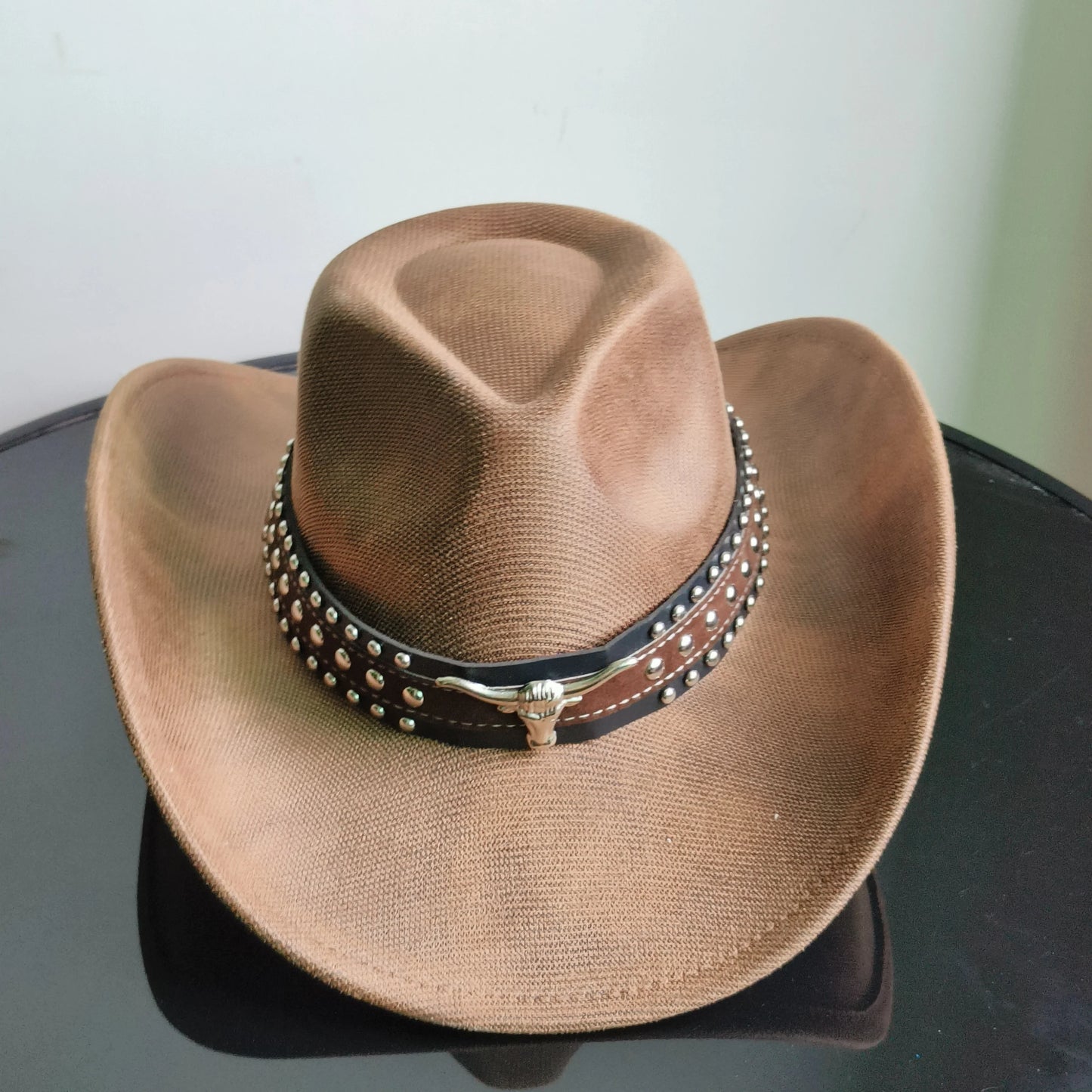 Faux Leather Western Cowboy Hats Men Women retro cowboy hats big brim cowgirl hat knight hat men. Australian