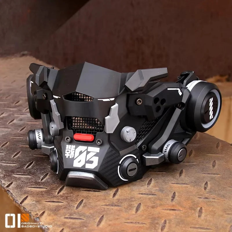 Sci Fi Mech Half Face Mask Mechwarrior Mask Shooting tactical Mask