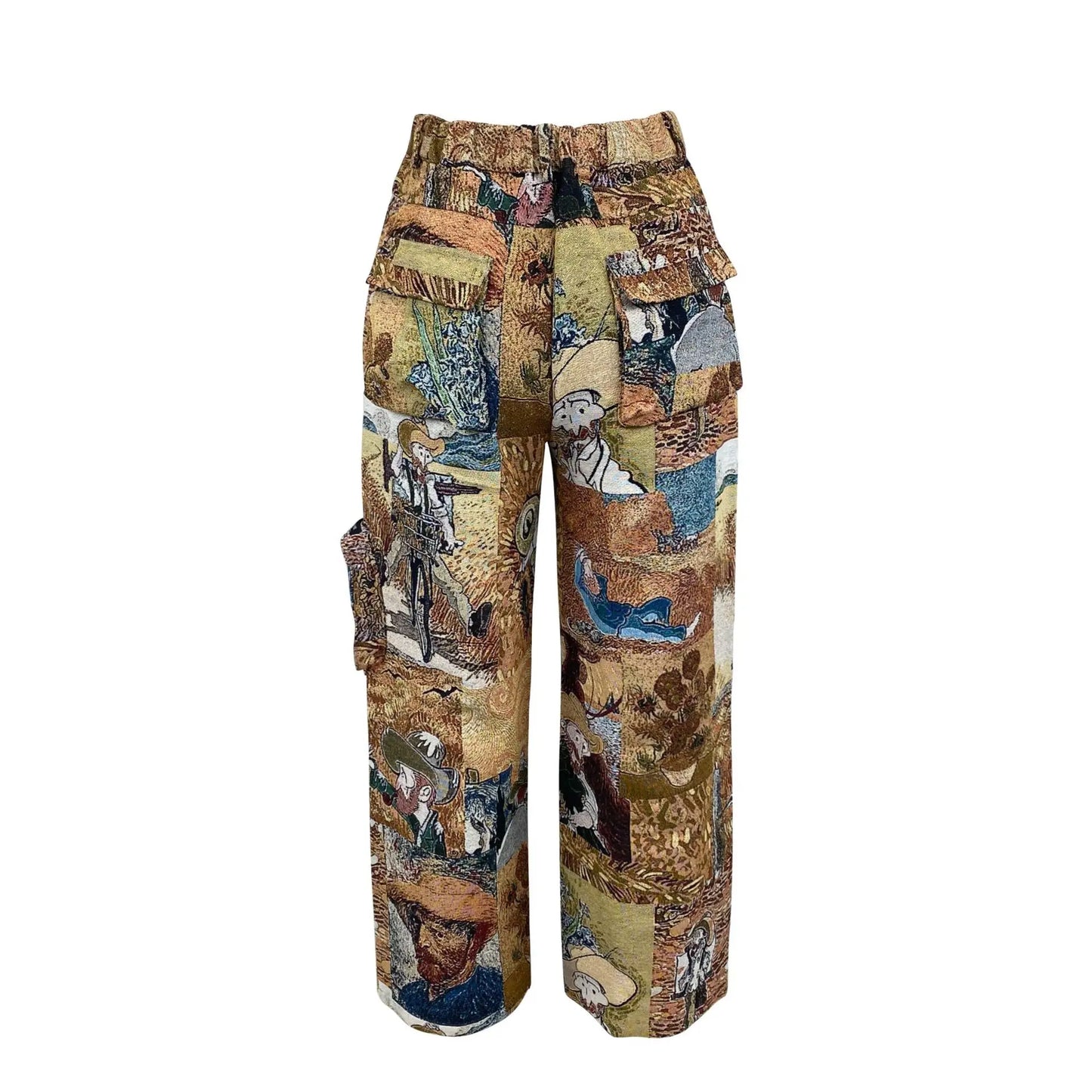 YAYA Vintage Wide Leg Jogger Pants Streetwear Cargo Active HipHop Sweatpants